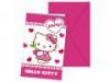 Hello Kitty Party meghívó borítékban 6db