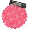 Boldog Szülinapot Feliratú Pink Szülinapi Kerek Dekorációs Textil - 48 cm-es